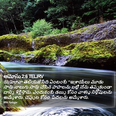 ఆమోసు 2:6 TELIRV Bible Verse Image