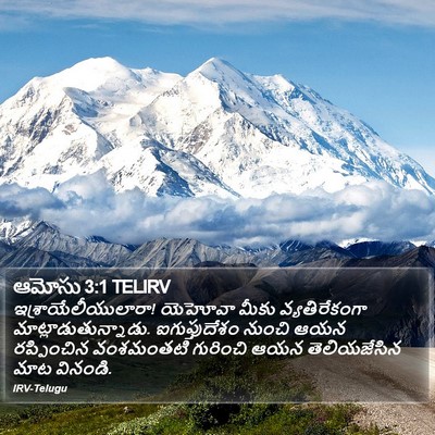 ఆమోసు 3:1 TELIRV Bible Verse Image