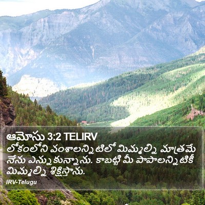 ఆమోసు 3:2 TELIRV Bible Verse Image