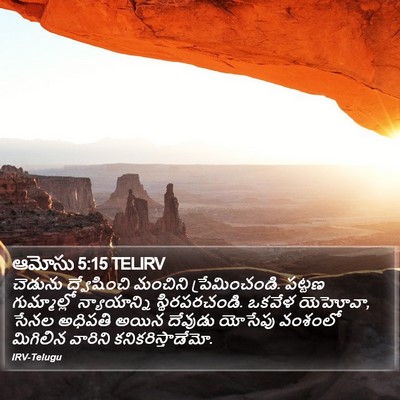 ఆమోసు 5:15 TELIRV Bible Verse Image