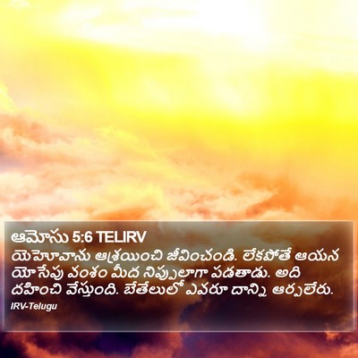 ఆమోసు 5:6 TELIRV Bible Verse Image