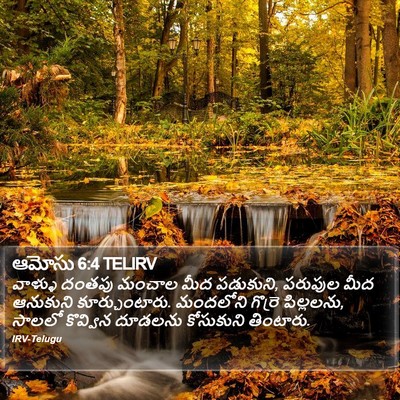 ఆమోసు 6:4 TELIRV Bible Verse Image