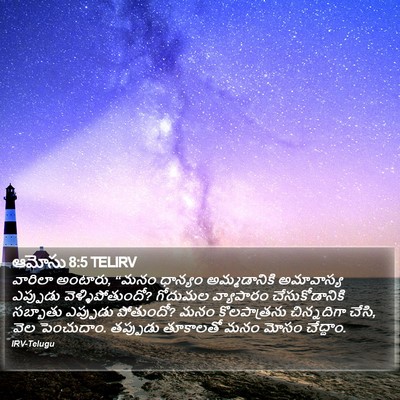 ఆమోసు 8:5 TELIRV Bible Verse Image