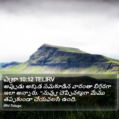 ఎజ్రా 10:12 TELIRV Bible Verse Image