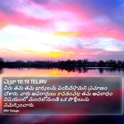 ఎజ్రా 10:19 TELIRV Bible Verse Image