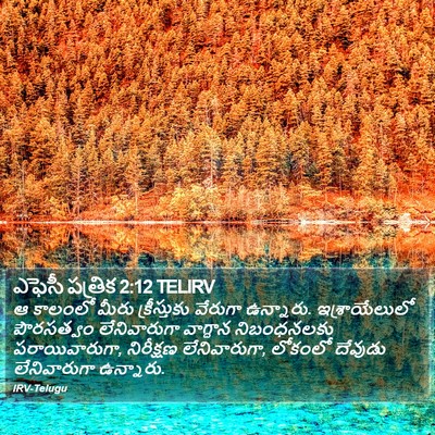 ఎఫెసీ పత్రిక 2:12 TELIRV Bible Verse Image
