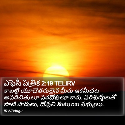 ఎఫెసీ పత్రిక 2:19 TELIRV Bible Verse Image