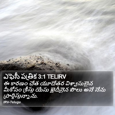 ఎఫెసీ పత్రిక 3:1 TELIRV Bible Verse Image