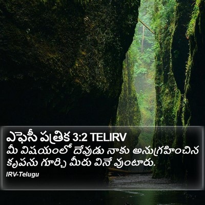 ఎఫెసీ పత్రిక 3:2 TELIRV Bible Verse Image