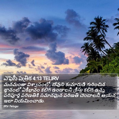 ఎఫెసీ పత్రిక 4:13 TELIRV Bible Verse Image
