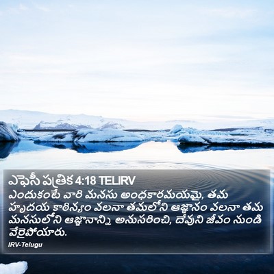 ఎఫెసీ పత్రిక 4:18 TELIRV Bible Verse Image