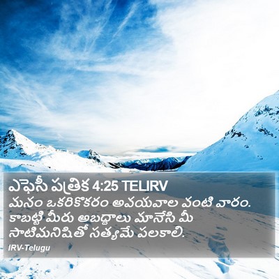 ఎఫెసీ పత్రిక 4:25 TELIRV Bible Verse Image