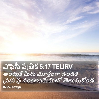 ఎఫెసీ పత్రిక 5:17 TELIRV Bible Verse Image