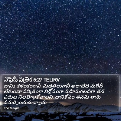 ఎఫెసీ పత్రిక 5:27 TELIRV Bible Verse Image