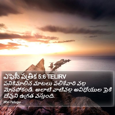 ఎఫెసీ పత్రిక 5:6 TELIRV Bible Verse Image