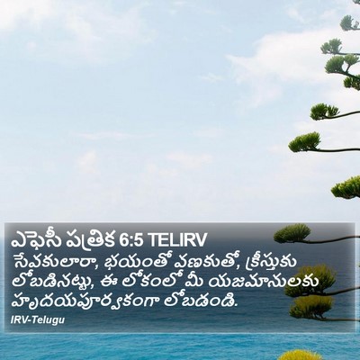 ఎఫెసీ పత్రిక 6:5 TELIRV Bible Verse Image