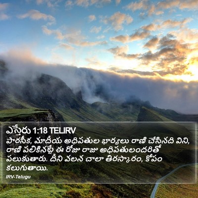 ఎస్తేరు 1:18 TELIRV Bible Verse Image