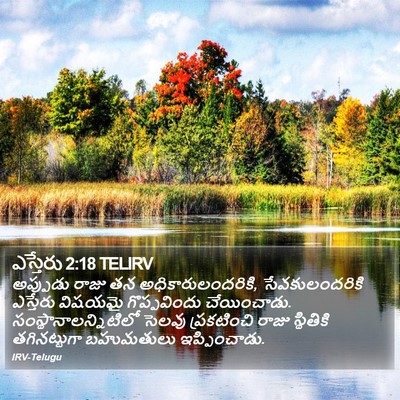 ఎస్తేరు 2:18 TELIRV Bible Verse Image