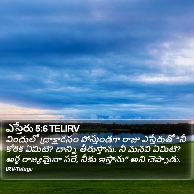 ఎస్తేరు 5:6 TELIRV Bible Verse Image
