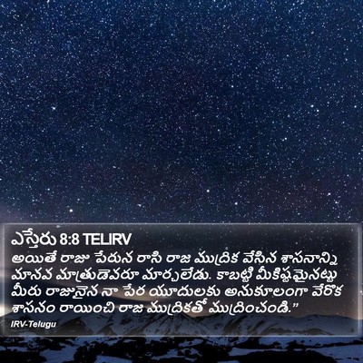 ఎస్తేరు 8:8 TELIRV Bible Verse Image