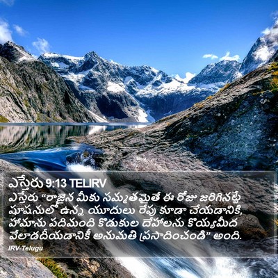 ఎస్తేరు 9:13 TELIRV Bible Verse Image