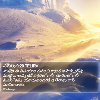 ఎస్తేరు 9:20 TELIRV Bible Verse Image