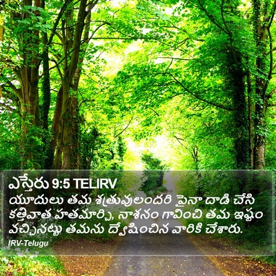 ఎస్తేరు 9:5 TELIRV Bible Verse Image