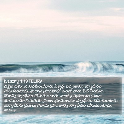ఓబద్యా 1:19 TELIRV Bible Verse Image