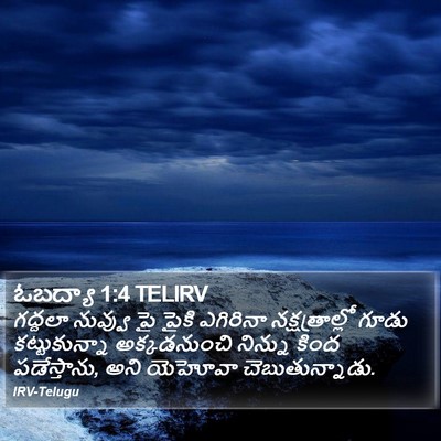ఓబద్యా 1:4 TELIRV Bible Verse Image