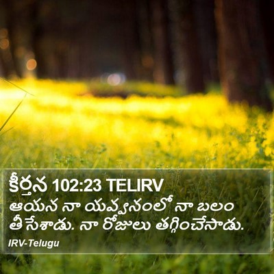 కీర్తన 102:23 TELIRV Bible Verse Image