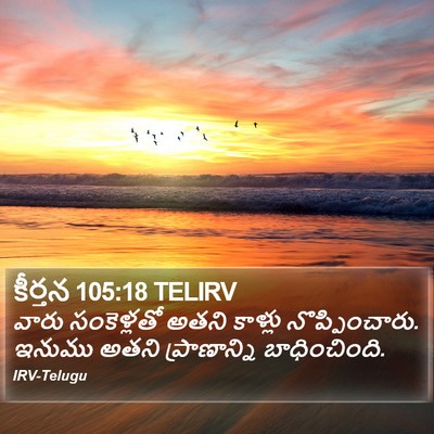 కీర్తన 105:18 TELIRV Bible Verse Image