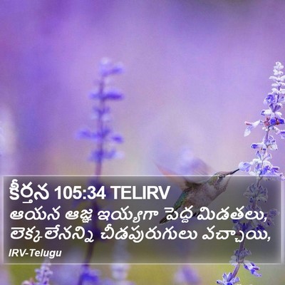కీర్తన 105:34 TELIRV Bible Verse Image