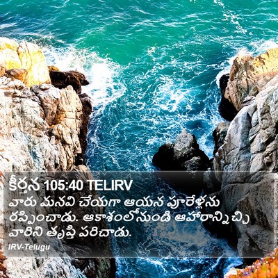 కీర్తన 105:40 TELIRV Bible Verse Image