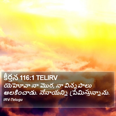 కీర్తన 116:1 TELIRV Bible Verse Image