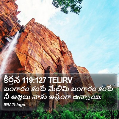 కీర్తన 119:127 TELIRV Bible Verse Image