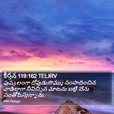 కీర్తన 119:162 TELIRV Bible Verse Image