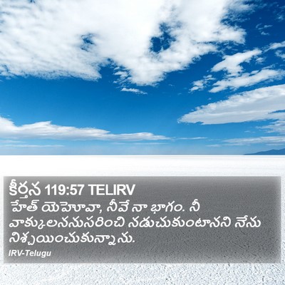 కీర్తన 119:57 TELIRV Bible Verse Image