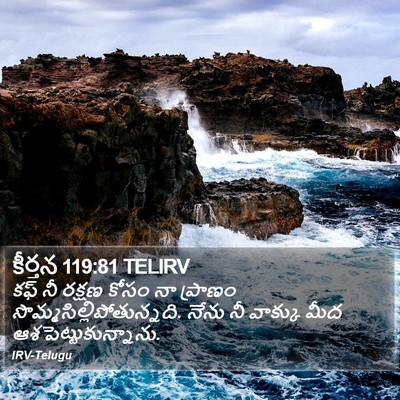 కీర్తన 119:81 TELIRV Bible Verse Image