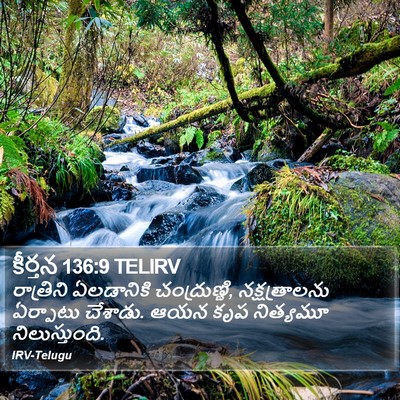 కీర్తన 136:9 TELIRV Bible Verse Image