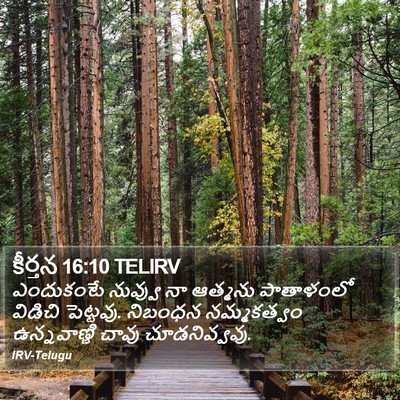 కీర్తన 16:10 TELIRV Bible Verse Image