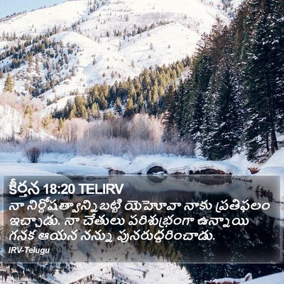 కీర్తన 18:20 TELIRV Bible Verse Image