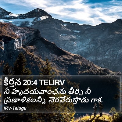 కీర్తన 20:4 TELIRV Bible Verse Image