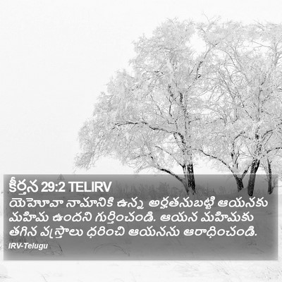 కీర్తన 29:2 TELIRV Bible Verse Image