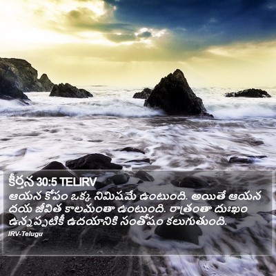 కీర్తన 30:5 TELIRV Bible Verse Image