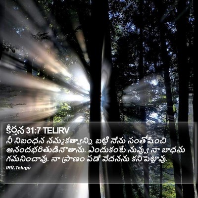 కీర్తన 31:7 TELIRV Bible Verse Image