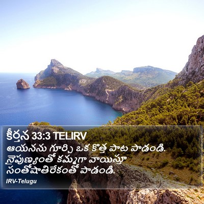 కీర్తన 33:3 TELIRV Bible Verse Image