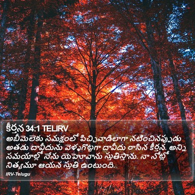 కీర్తన 34:1 TELIRV Bible Verse Image