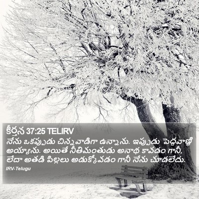 కీర్తన 37:25 TELIRV Bible Verse Image