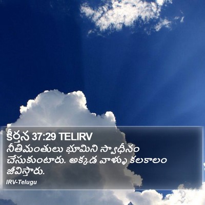 కీర్తన 37:29 TELIRV Bible Verse Image