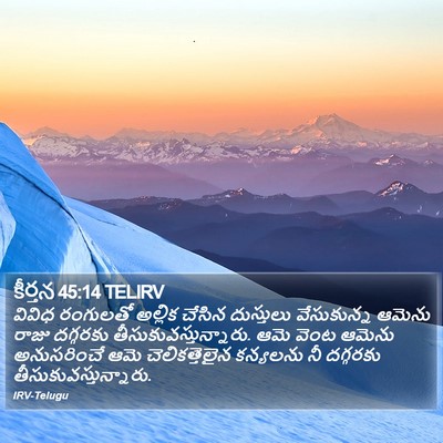 కీర్తన 45:14 TELIRV Bible Verse Image